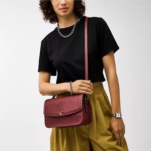 Fossil Medium Brown Ainsley Shoulder Bag Crossbody NWT
